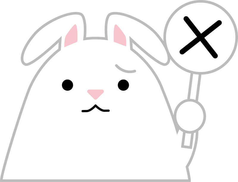 White rabbit holding a cross tag.